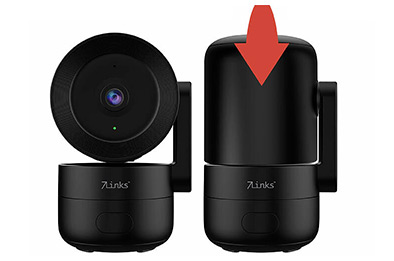 Caméra IP 2K 7Links IPC-485.track avec objectif orientable et mode confidentialité replié