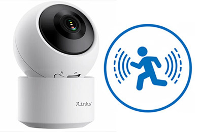 Caméra de surveillance 2K avec détection de mouvement intelligente pour sécurité intérieure