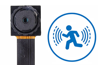 Micro caméra 2K WiFi avec une icone de détection de mouvement