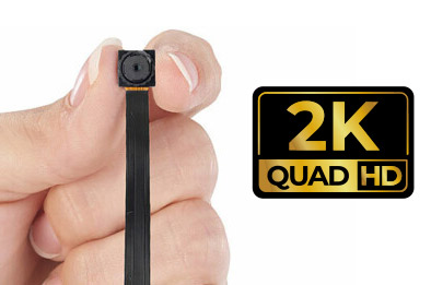 Mini caméra connectée 2K ultra compacte, qualité 2K Quad HD pour prises de vue nettes