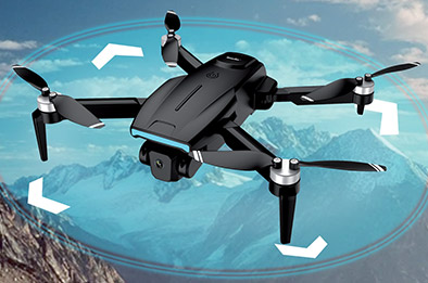 Drone quadricoptère GPS pliable 4K en vol avec survol automatique autour d’un point