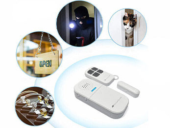 Alarme sans fil pour porte et fenêtre 130 dB avec capteur magnétique pour sécuriser maison ou commerce